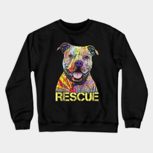 Embrace the Bulldog Rescue Revolution: Transforming Lives, One Wag at a Time! Crewneck Sweatshirt